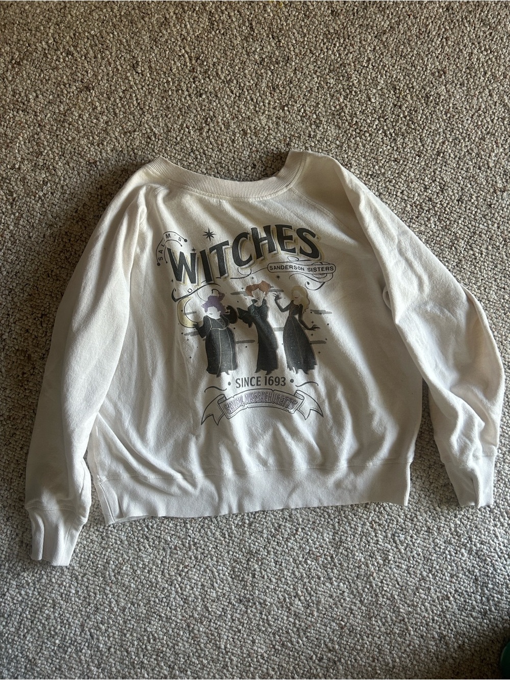Hocus Pocus Cream 'Salem Witches' Graphic Crewneck Sweatshirt - Women's Pullover